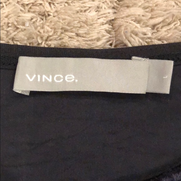 Vince. Black Crushed Velvet Top - Picture 5 of 7